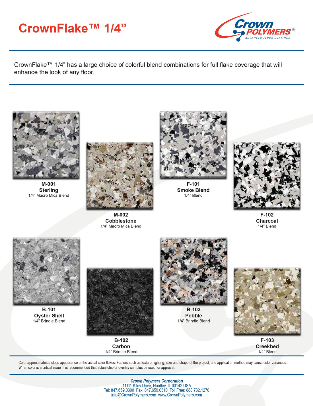 CrownFlake 1/4&quot; - Torginol Blends