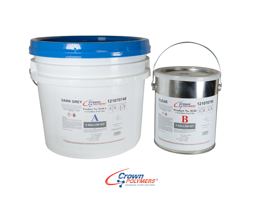 CrownBase Fast Glue 8240 - WINTER – High Performance Polyurea Flake Basecoat (MVB UP TO 15LBS)