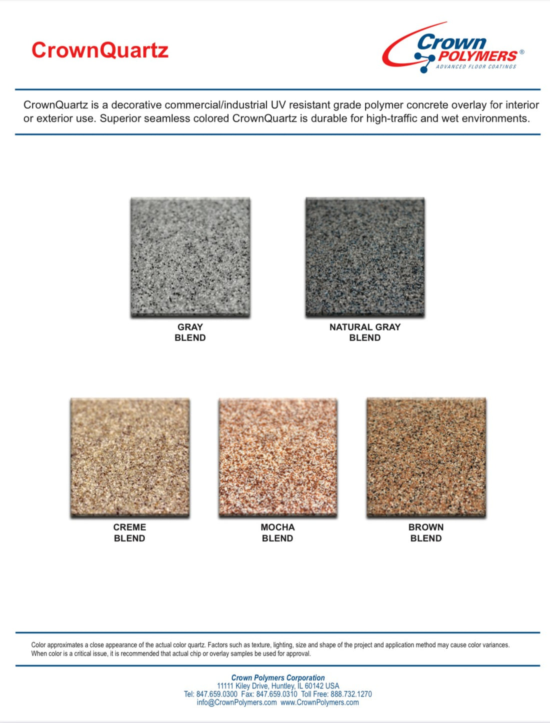 Crown Quartz Blends (50lb Bags)